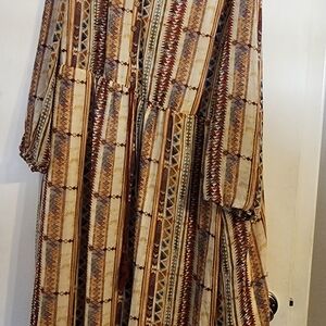 BloomChic Geometric Long Sleeve Dress